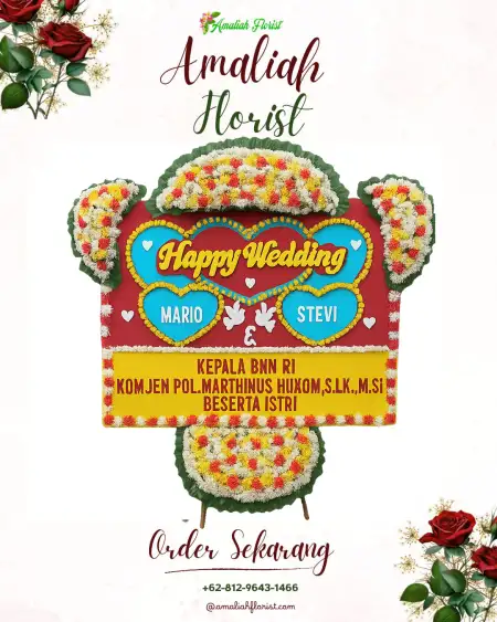 Papan Bunga Pernikahan Kemuning Sari Lor